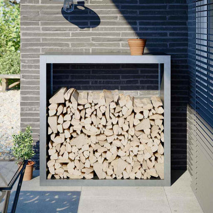 vidaXL Firewood Rack 100x40x100 cm Galvanized Steel