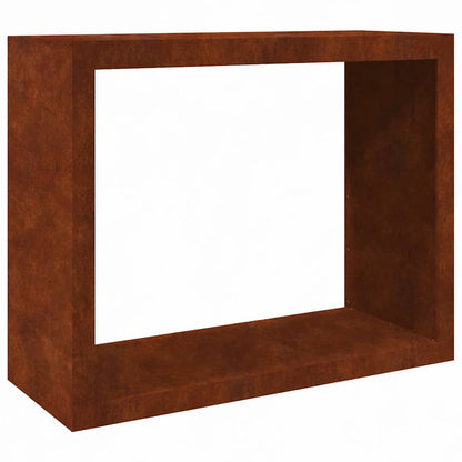 Kaminholzregal Brennholzregal 100x40x80 cm Cortenstahl Wetterfeststahl Rostoptik