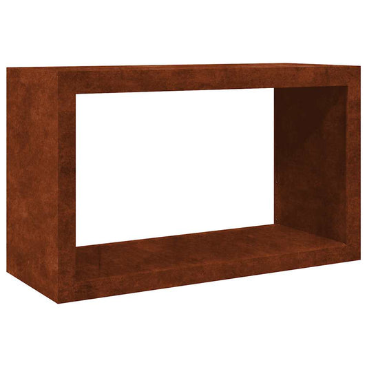 Brennholzregal 100x40x60 cm Cortenstahl rostig Holzlager Feuerholzhalter