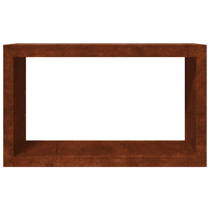 Brennholzregal 100x40x60 cm Cortenstahl rostig Holzlager Feuerholzhalter