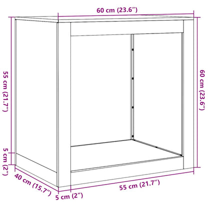 Brennholzständer Kaminholzregal 60x40x60 cm verzinkter Stahl kompakt