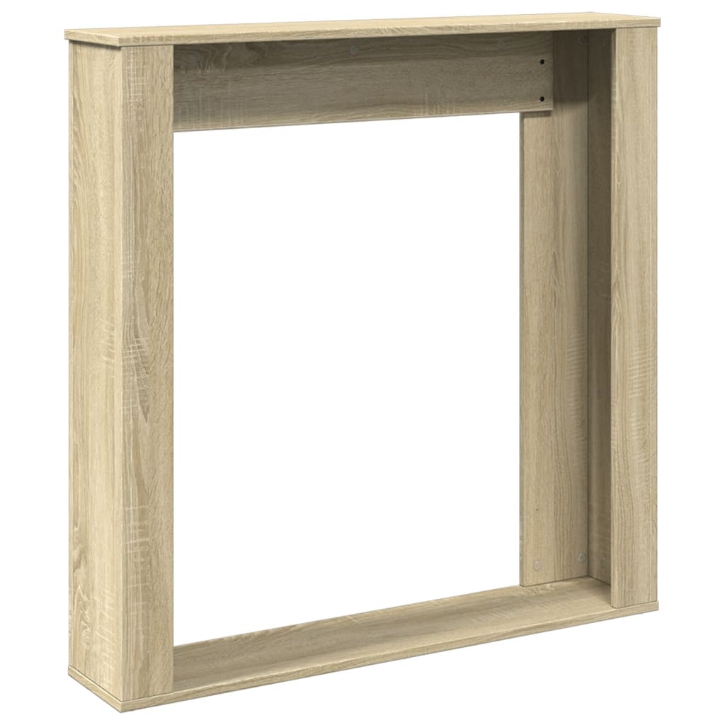 vidaXL Fireplace surround Sonoma oak 100x20x100 cm wood-based material