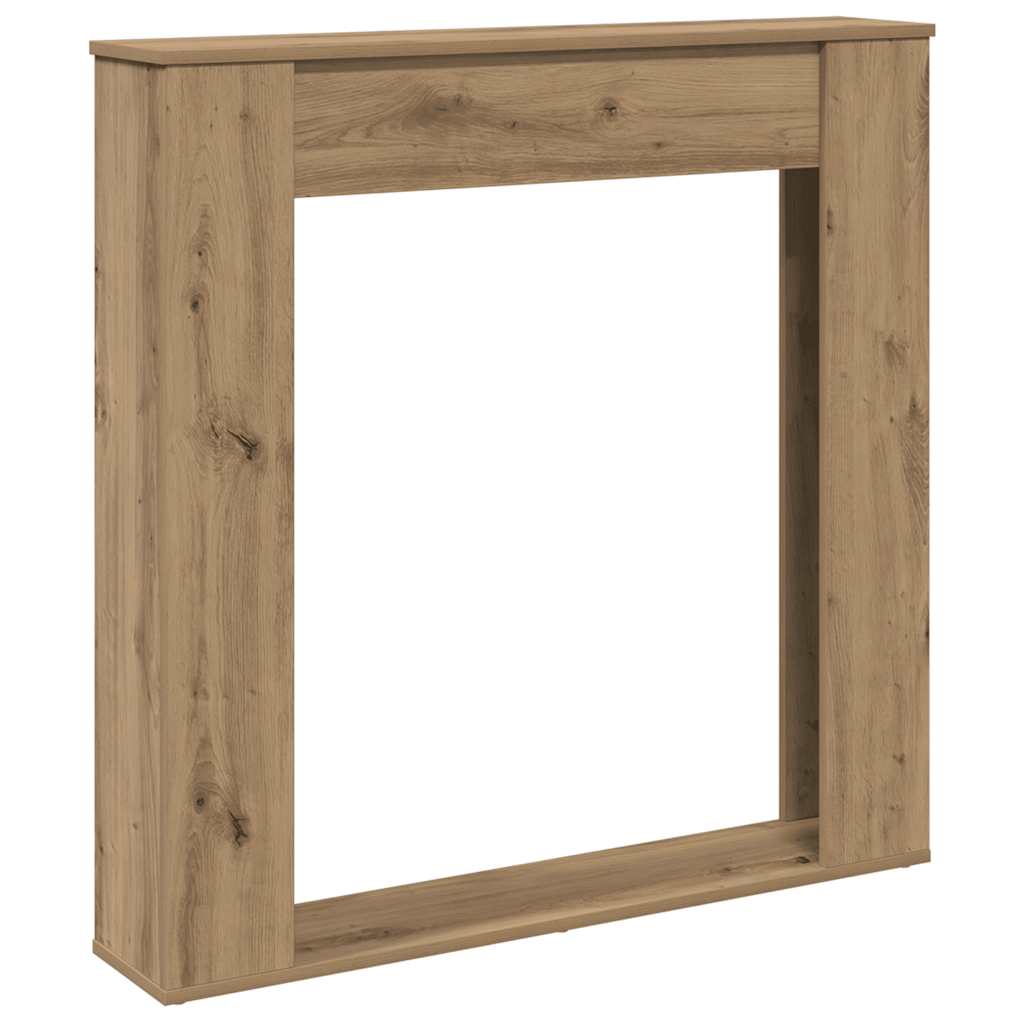 vidaXL Fireplace Surround Artisan Oak 100x20x100 cm Wood-based material