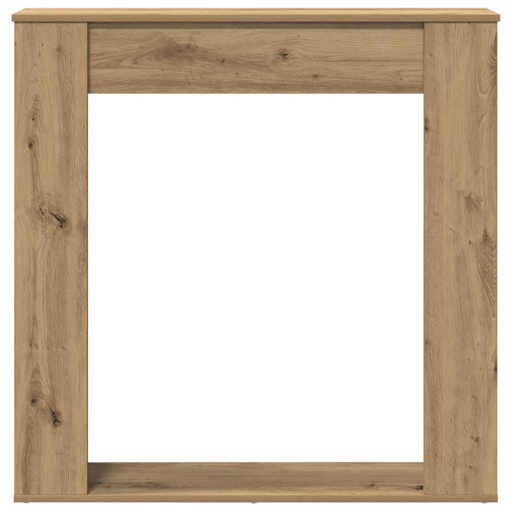 vidaXL Fireplace Surround Artisan Oak 100x20x100 cm Wood-based material