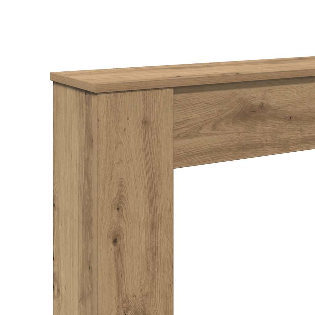 vidaXL Fireplace Surround Artisan Oak 100x20x100 cm Wood-based material