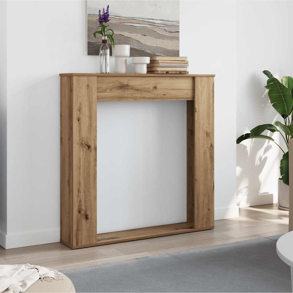 vidaXL Fireplace Surround Artisan Oak 100x20x100 cm Wood-based material