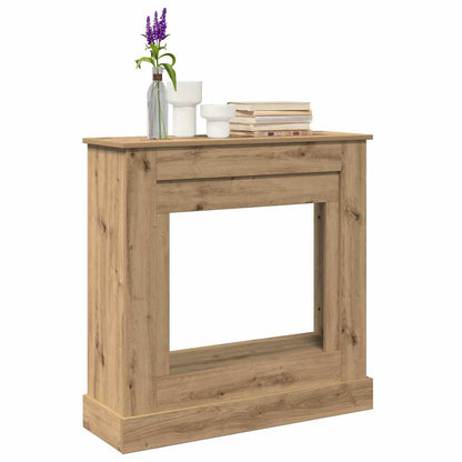Kaminkonsole Elektrokamin Kaminrahmen 90x30x90 cm Artisan Eiche Holzwerkstoff