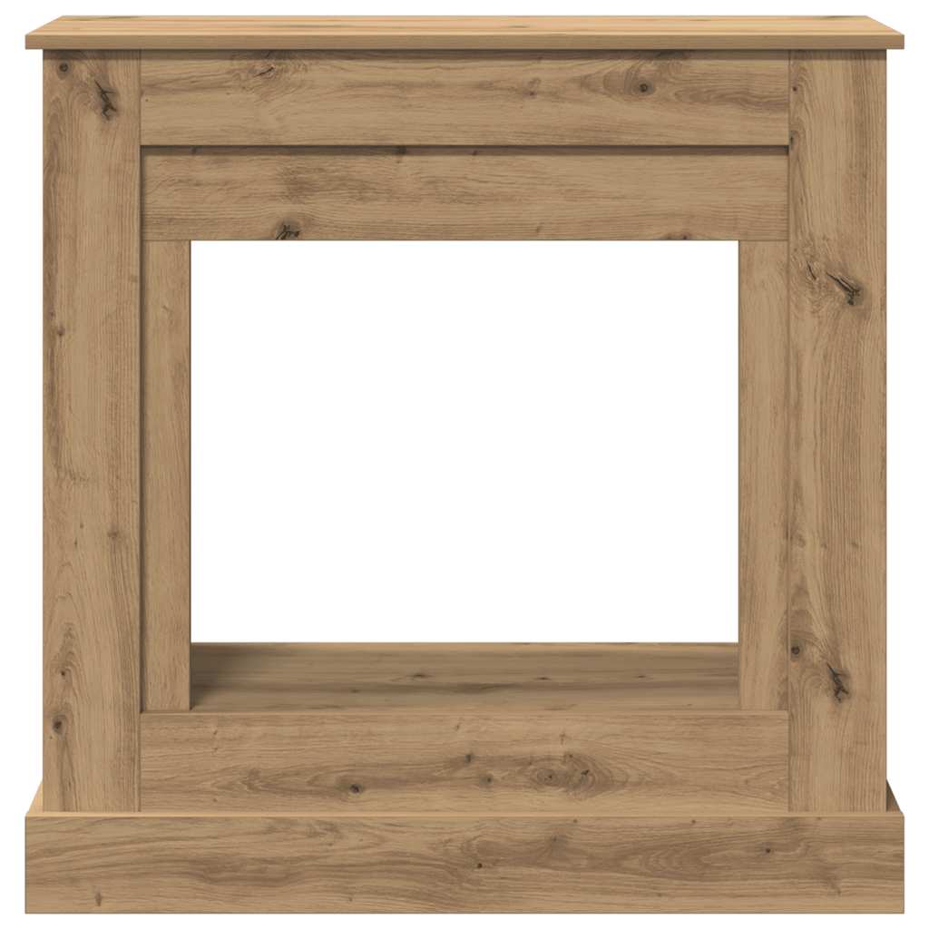Kaminkonsole Elektrokamin Kaminrahmen 90x30x90 cm Artisan Eiche Holzwerkstoff