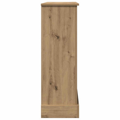 Kaminkonsole Elektrokamin Kaminrahmen 90x30x90 cm Artisan Eiche Holzwerkstoff