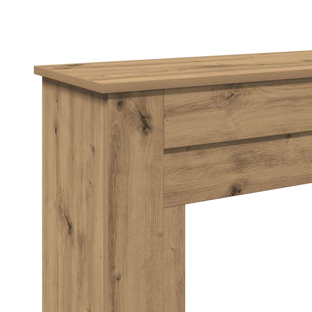 Kaminkonsole Elektrokamin Kaminrahmen 90x30x90 cm Artisan Eiche Holzwerkstoff