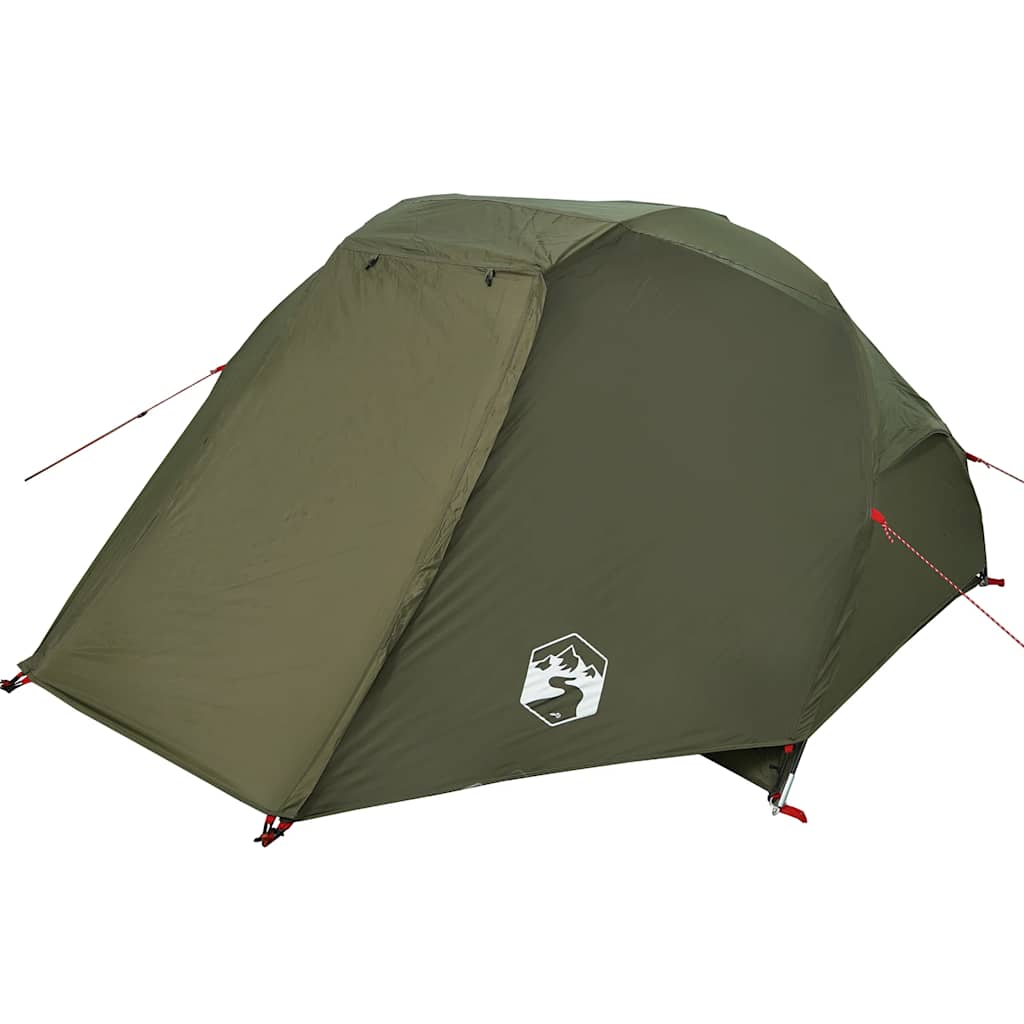vidaXL Fishing Tent 3 Person Olive Green Waterproof