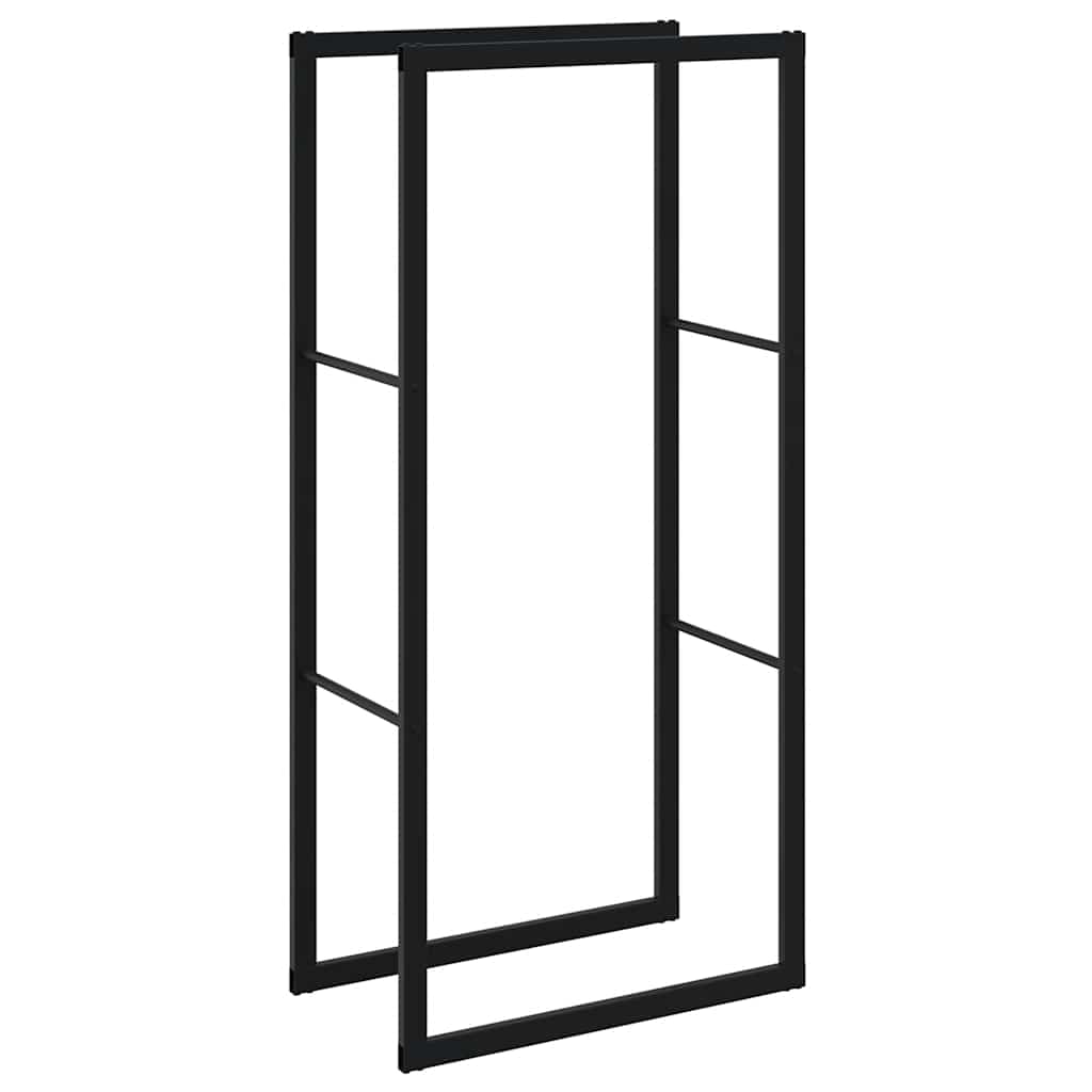 Kaminholzregal Brennholzregal 55x30x116 cm Stahl horizontal vertikal Schwarz