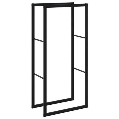 Kaminholzregal Brennholzregal 55x30x116 cm Stahl horizontal vertikal Schwarz
