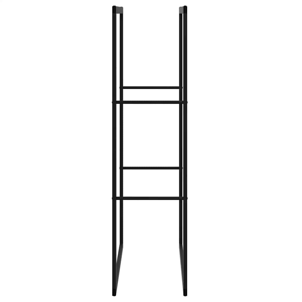 Kaminholzregal Brennholzregal 55x30x116 cm Stahl horizontal vertikal Schwarz
