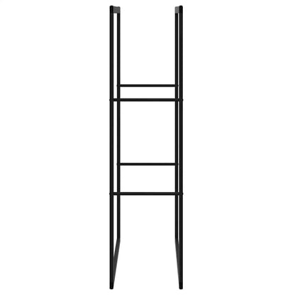 Kaminholzregal Brennholzregal 55x30x116 cm Stahl horizontal vertikal Schwarz