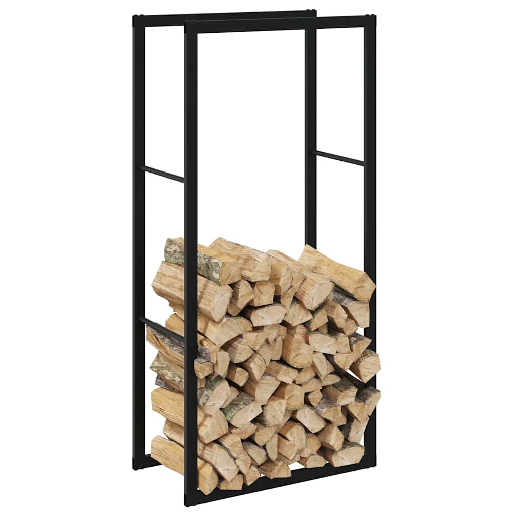 Kaminholzregal Brennholzregal 55x30x116 cm Stahl horizontal vertikal Schwarz