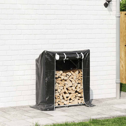 Brennholzregal mit Regenschutz 100,5x40,5x110,5 cm Holzlager Feuerholzständer