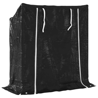 Brennholzregal mit Regenschutz 100,5x40,5x110,5 cm Holzlager Feuerholzständer