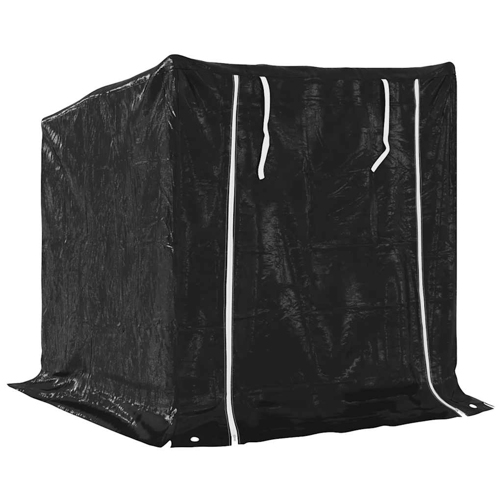 Firewood rack with rain cover 100x100x111 cm wood storage firewood stand