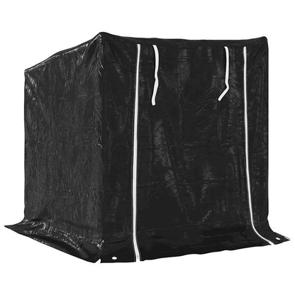 Firewood rack with rain cover 100x100x111 cm wood storage firewood stand