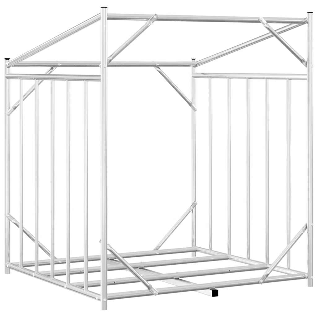 Firewood rack with rain cover 100x100x111 cm wood storage firewood stand