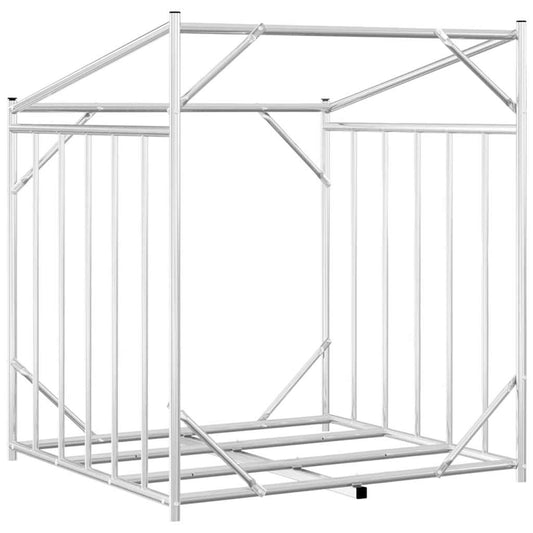 Brennholzregal mit Regenschutz 100x100x111 cm Holzlager Feuerholzständer