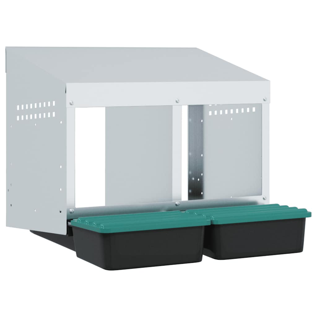 Abrollnest Hühner 2-fach Legenest Metall 53x50x46 cm Wandmontage Eierfach