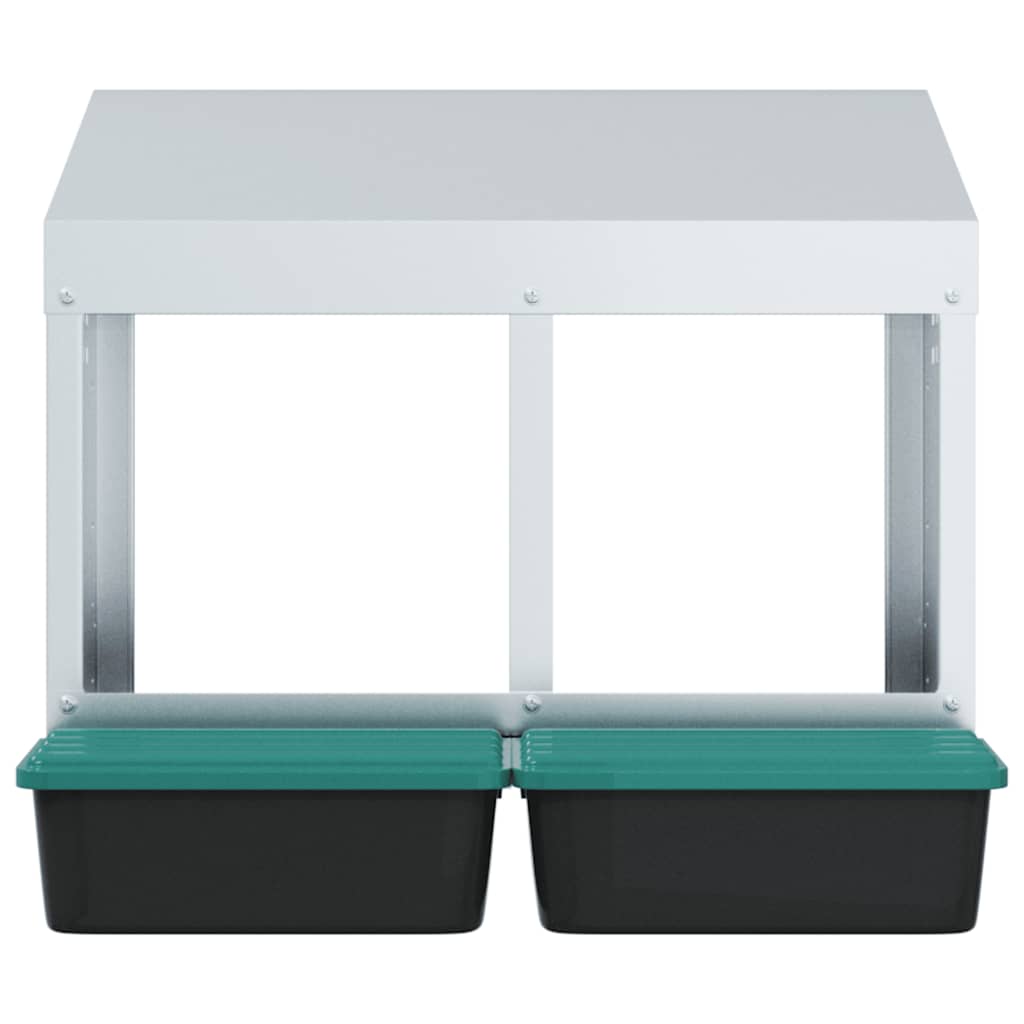 Abrollnest Hühner 2-fach Legenest Metall 53x50x46 cm Wandmontage Eierfach