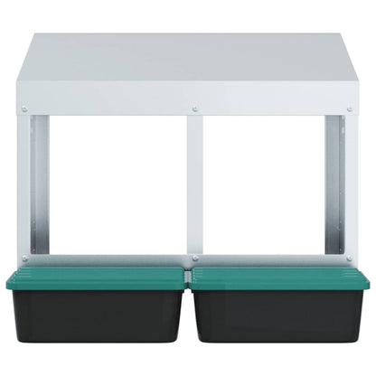 Abrollnest Hühner 2-fach Legenest Metall 53x50x46 cm Wandmontage Eierfach