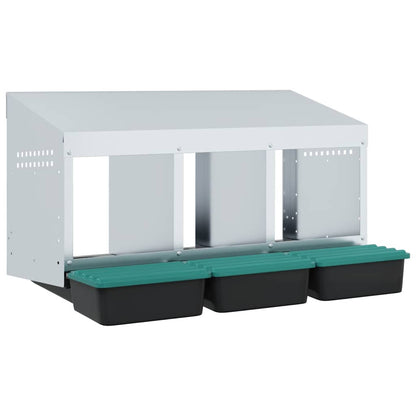 Abrollnest Hühner 3-fach Legenest Metall 79,5x50x46 cm Wandmontage Eierfach