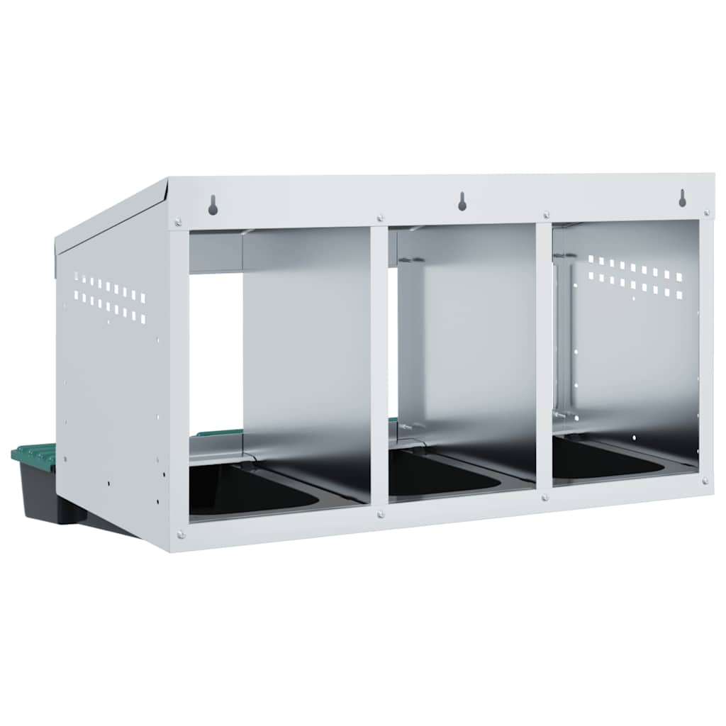 Abrollnest Hühner 3-fach Legenest Metall 79,5x50x46 cm Wandmontage Eierfach