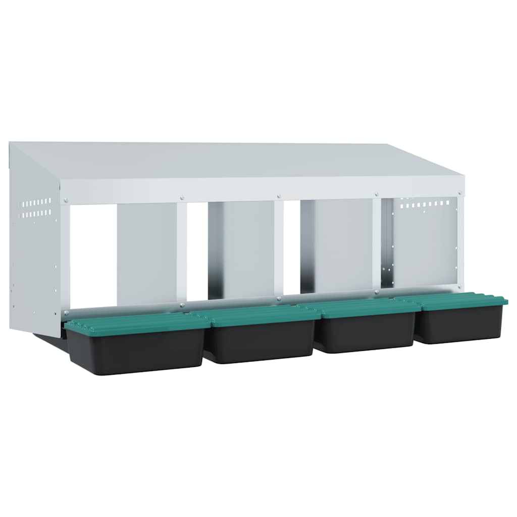 Abrollnest Hühner 4-fach Legenest Metall 106x50x46 cm Wandmontage Eierfach