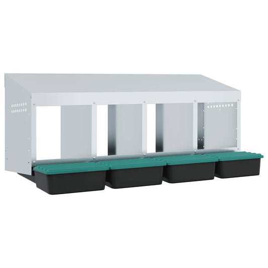 Abrollnest Hühner 4-fach Legenest Metall 106x50x46 cm Wandmontage Eierfach