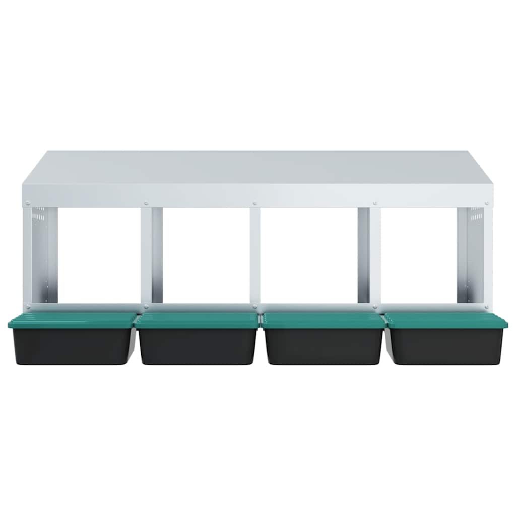 Abrollnest Hühner 4-fach Legenest Metall 106x50x46 cm Wandmontage Eierfach