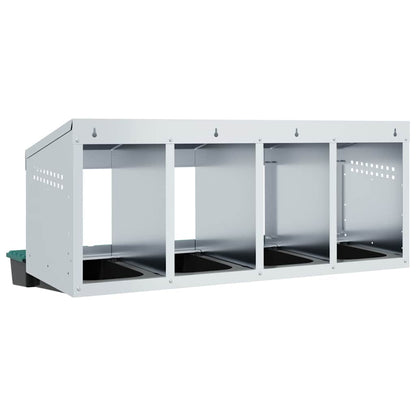 Abrollnest Hühner 4-fach Legenest Metall 106x50x46 cm Wandmontage Eierfach
