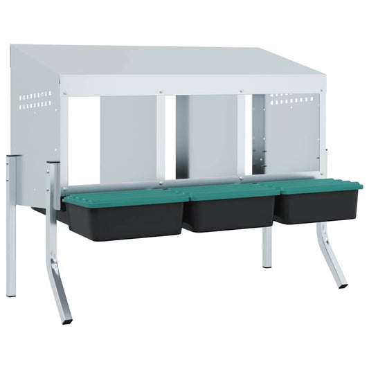 Abrollnest Hühner 3-fach Legenest Metall 83,5x50x68 cm höhenverstellbar