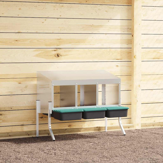 Abrollnest Hühner 3-fach Legenest Metall 83,5x50x68 cm höhenverstellbar