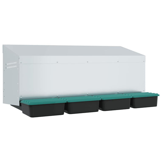Abrollnest Hühner 4-fach Legenest Metall 106x50x46 cm Wandeinbau Eierfach