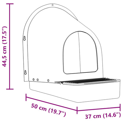 Abrollnest Hühner 4er Set Legenest Kunststoff 37x50x44,5 cm Wandmontage