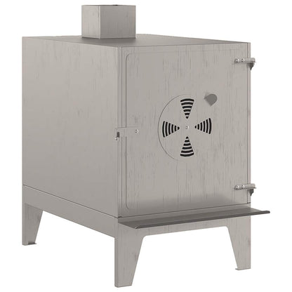 Outdoor Holzofen Cortenstahl Campingofen Kochofen 35x50x60 cm mit Rauchabzug