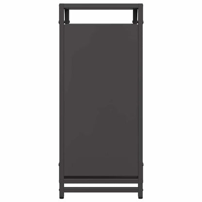 Brennholzregal Schwarz 44x28x65 cm Kaltgewalzter Stahl Feuerholzständer