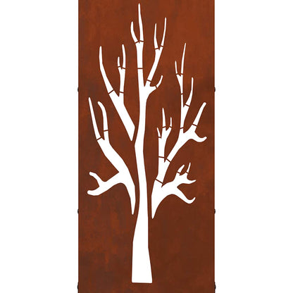 Kaminholzregal Brennholzregal 40x30x80 cm Cortenstahl Rostoptik 30 kg