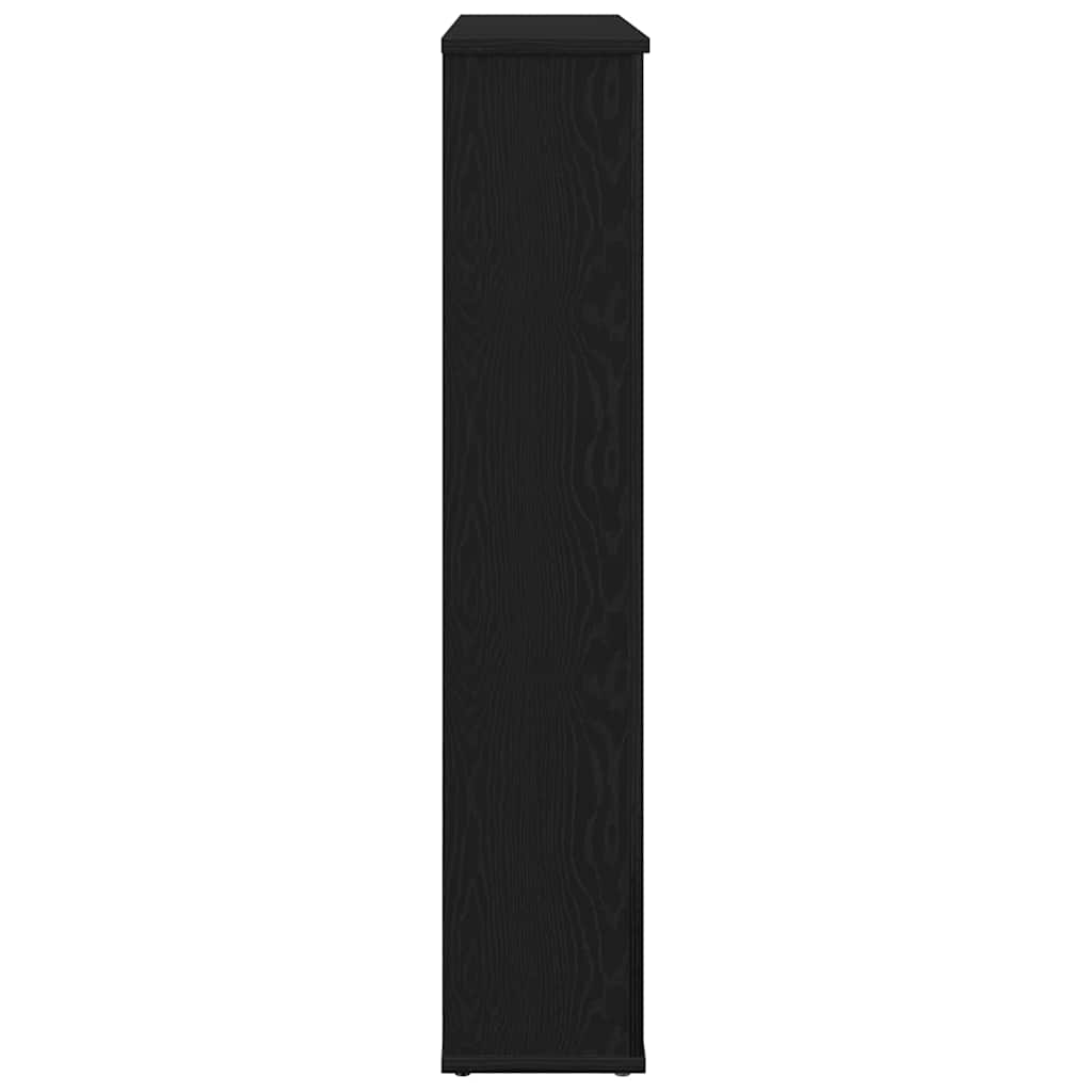 Kaminkonsole Elektrokamin Kaminrahmen 100x20x100 cm Schwarz Eiche Holzwerkstoff