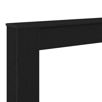 Kaminkonsole Elektrokamin Kaminrahmen 100x20x100 cm Schwarz Eiche Holzwerkstoff