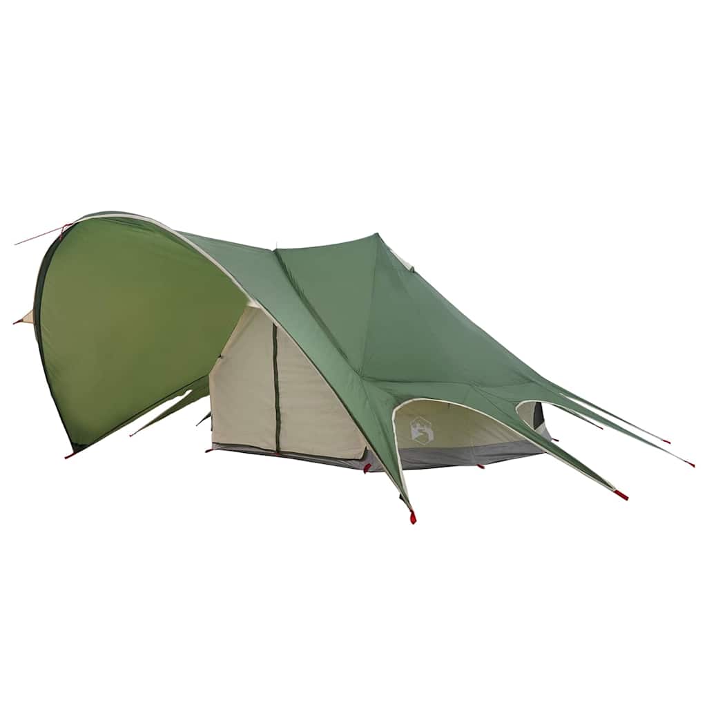 Teepee Zelt mit Dach Grün und Grau 600 x 600 x 347 cm wasserdicht winddicht