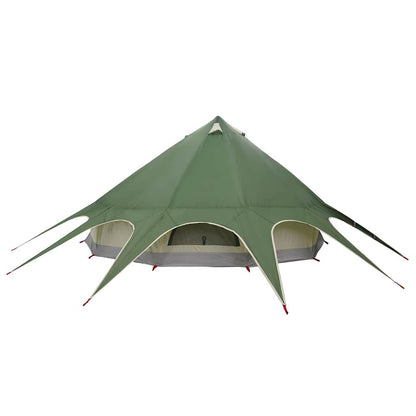 Teepee Zelt mit Dach Grün und Grau 600 x 600 x 347 cm wasserdicht winddicht