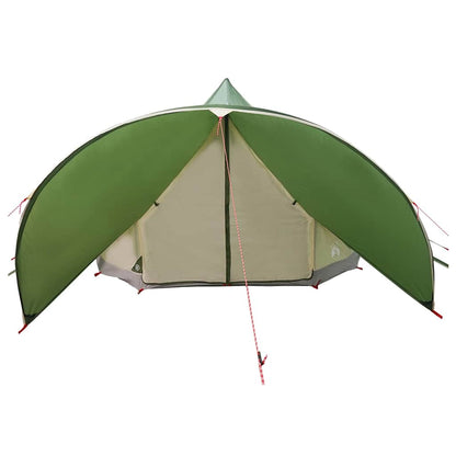 Teepee Zelt mit Dach Grün und Grau 600 x 600 x 347 cm wasserdicht winddicht