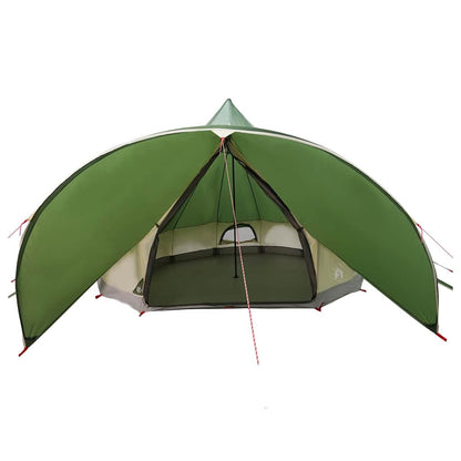 Teepee Zelt mit Dach Grün und Grau 600 x 600 x 347 cm wasserdicht winddicht