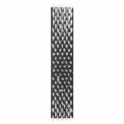 Rinderbürste Schwarz und Weiß 50 x 10 x 6.5 cm Fellbürste Kratzbürste
