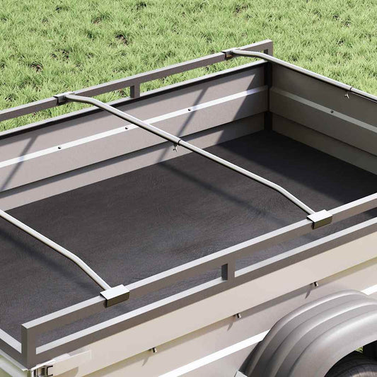 Anhänger-Planenbügel für flache Planenhalterung 2 Stück Silber 100-145 cm